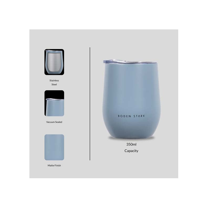 Boden Stark Stainless steel 350 ml Tumbler Flask - Blue - Blue
