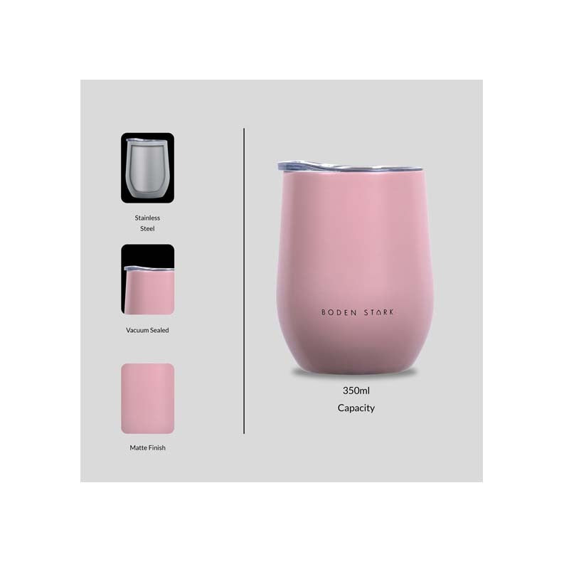 Boden Stark Stainless steel 350 ml Tumbler Flask - Pink - Pink