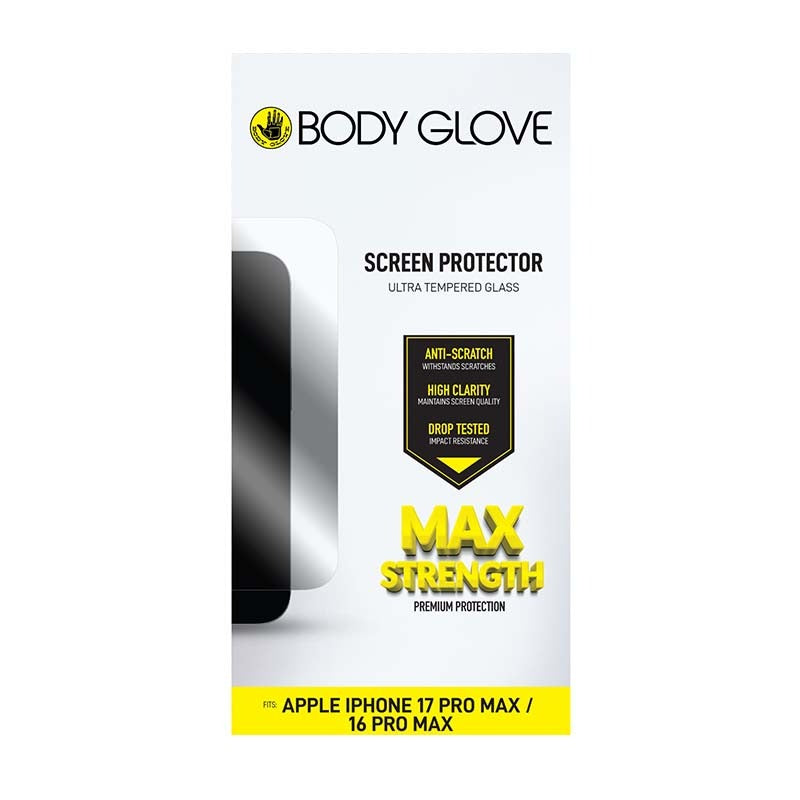 Body Glove Apple iPhone 17 Pro Max / 16 Pro Max Ultra Tempered Glass Screen Protector - Clear - Clear