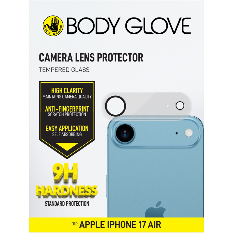 Body Glove Apple iPhone Air Tempered Glass Camera Screen Protector - Black - Black