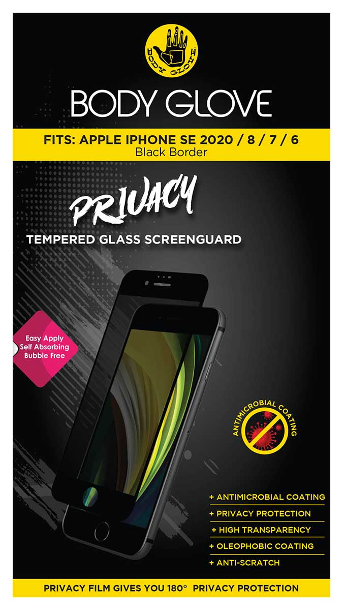 Body Glove Apple iPhone SE 20/8/7/6 Privacy Tempered Screenguard