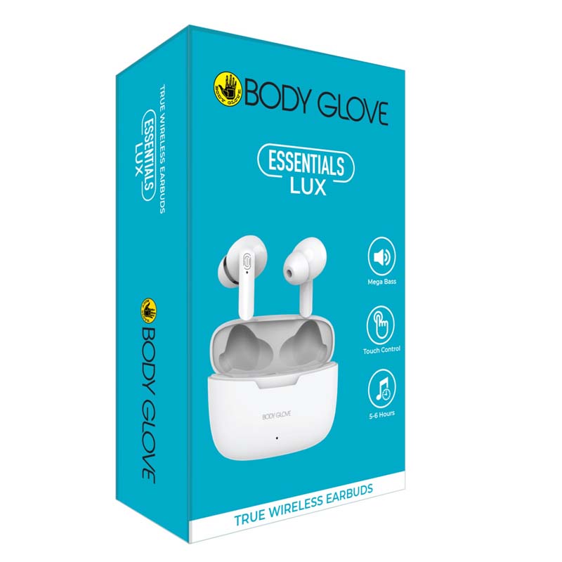 Body Glove Essentials TWS Lux Series Wireless Earbuds - White