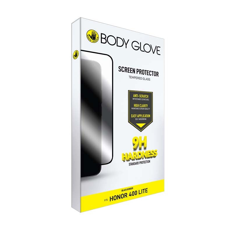 Body Glove Honor 400 Lite Tempered Glass Screen Protector - Black - Clear