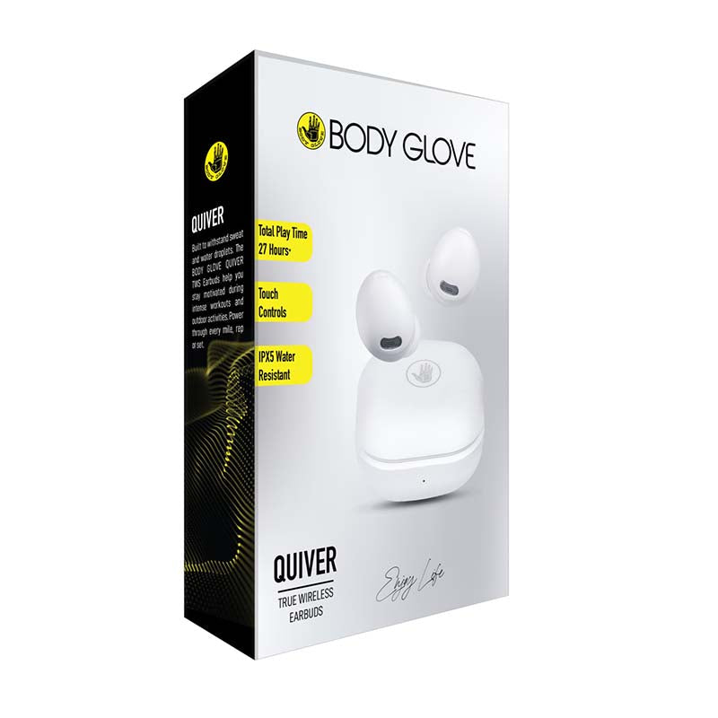 Body Glove Quiver True Wireless Earbuds - White - White