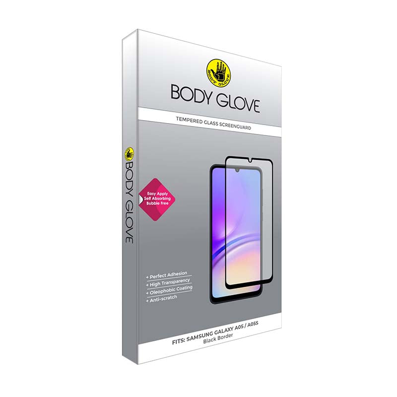 Body Glove Samsung Galaxy A06/A05/A05S Tempered Glass Screen Protection - Black - Black