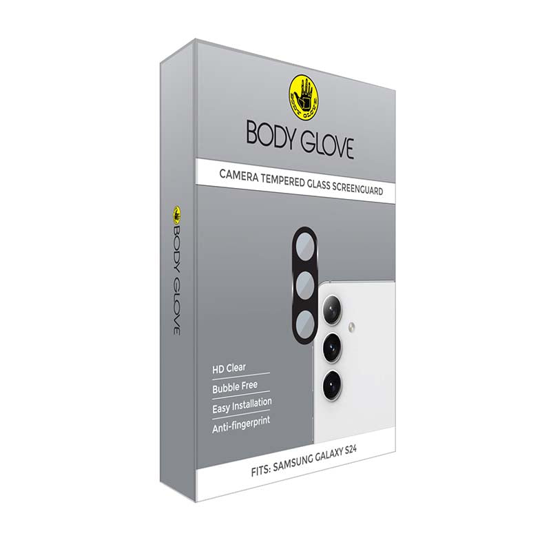 Body Glove Samsung Galaxy S24 Tempered Glass Camera Screen Protector - Black - Black
