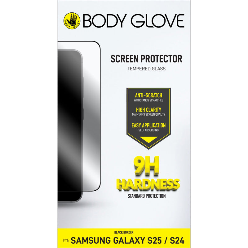 Body Glove Samsung Galaxy S25 Tempered Glass Screenguard - Black - Black