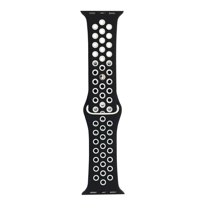 Body Glove Silicone Watch Strap Apple Watch Series 7 / 8 (41mm) - Black / White - Black / White