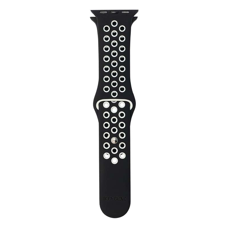 Body Glove Silicone Watch Strap Apple Watch Series 7 / 8 (41mm) - Black / White - Black / White