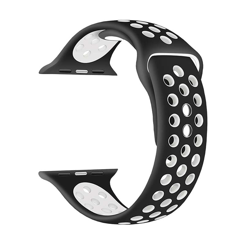 Body Glove Silicone Watch Strap Apple Watch Series 7 / 8 (41mm) - Black / White - Black / White