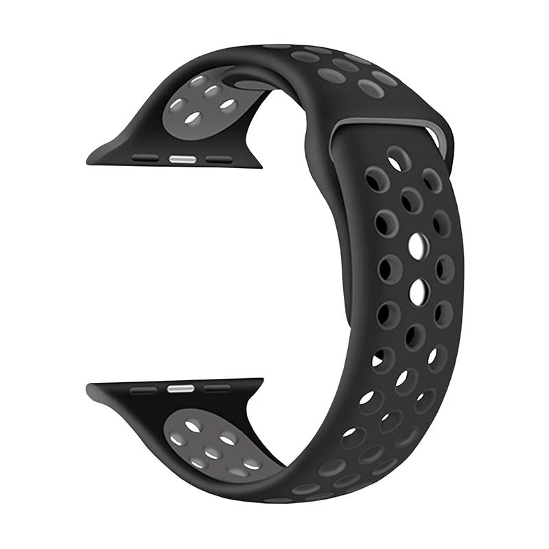 Body Glove Silicone Watch Strap Apple Watch Series 7 / 8 (44mm/45mm/49mm) - Black / Grey - Black/Grey