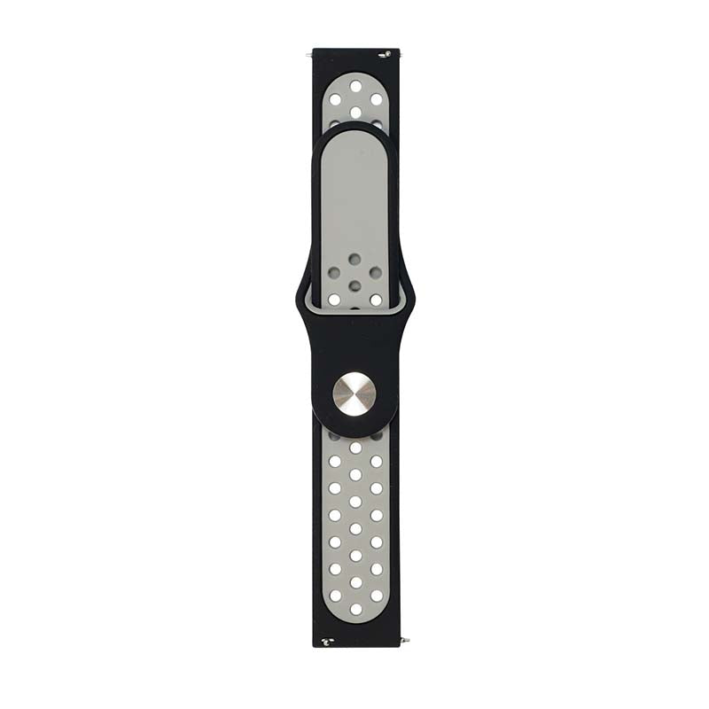 Body Glove Silicone Watch Strap Samsung Galaxy Watch Series 6 /5 / 4 (44mm/45mm) - Black / Grey - Black/Grey