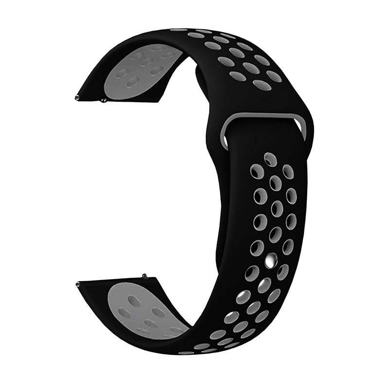 Body Glove Silicone Watch Strap Samsung Galaxy Watch Series 6 /5 / 4 (44mm/45mm) - Black / Grey - Black/Grey