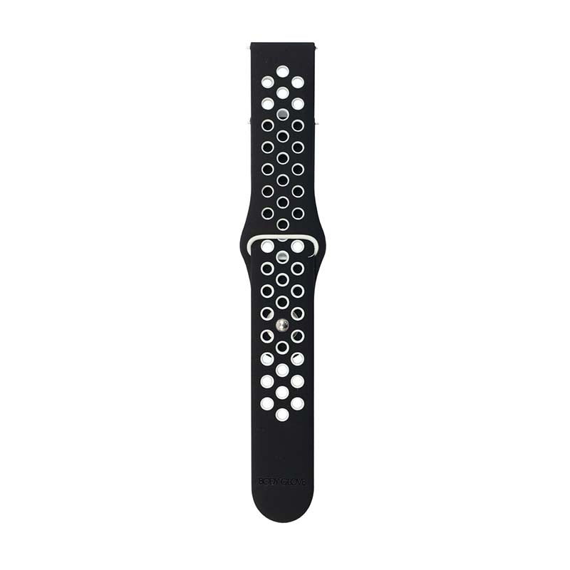 Body Glove Silicone Watch Strap Samsung Galaxy Watch Series 6 / 5/ 4 (40mm) - Black / White - Black / White