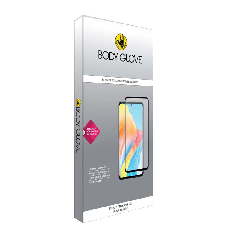 Body Glove Tempered Glass Screen Protector for Oppo A98 5G - Black