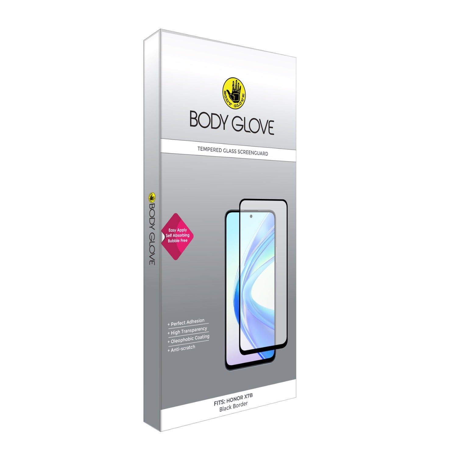 Body Glove Tempered Glass Screen Protector - Honor X7b - Black Border
