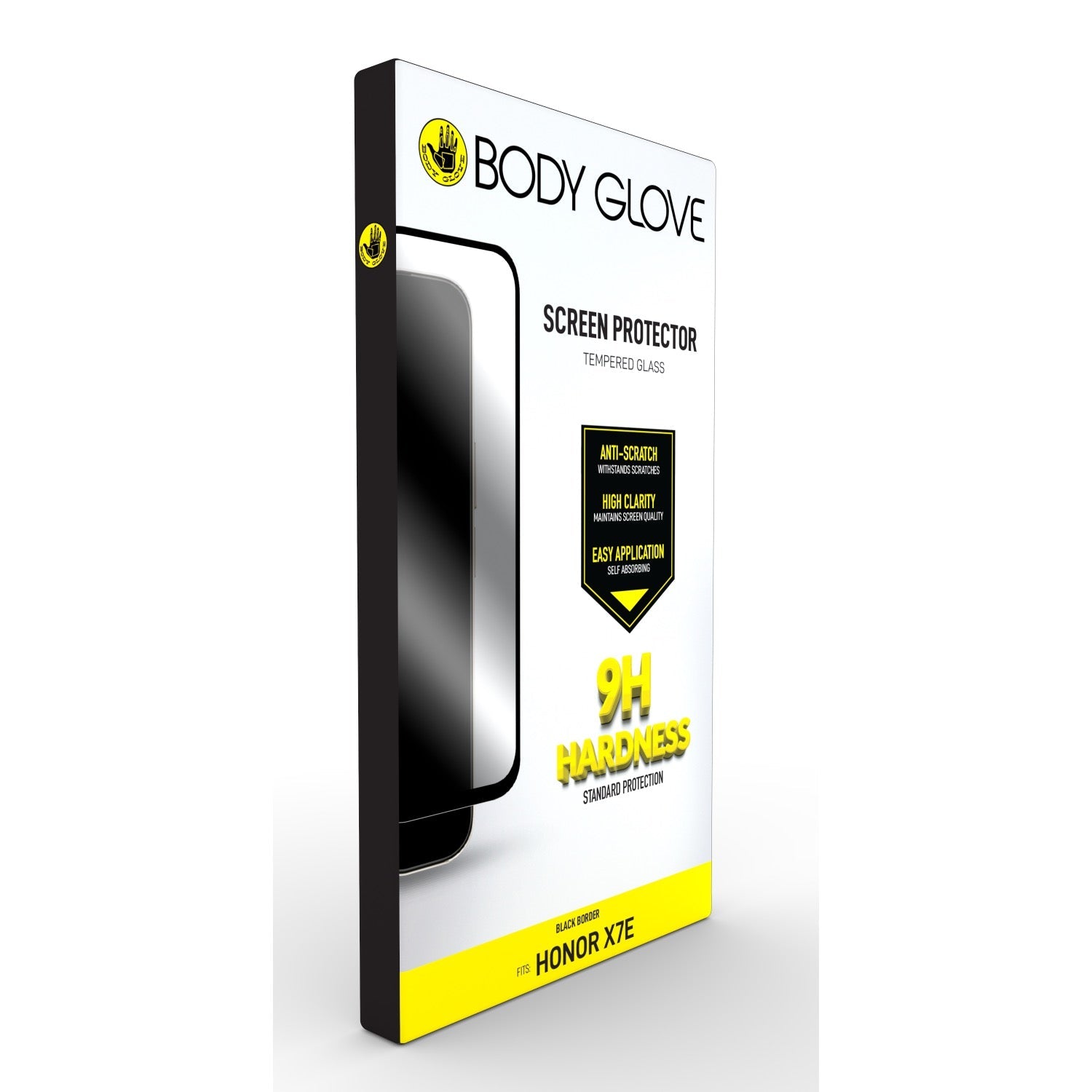 Body Glove Tempered Glass Screen Protector Honor X7e - Black Border - Black Border