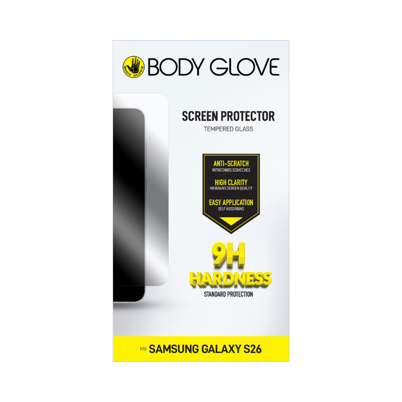 Body Glove Tempered Glass Screen Protector Samsung Galaxy S26 – Clear - Clear
