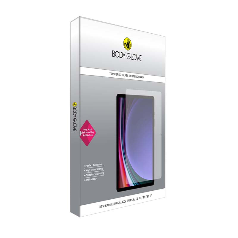 Body Glove Tempered Glass Screen Protector Samsung Galaxy Tab S9 / S9 FE / S8 / S7 - Clear