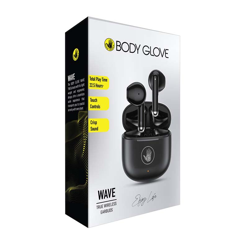 Body Glove Wave True Wireless Earbuds - Black - Black