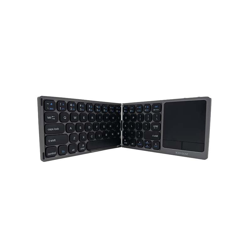 Body Glove Wireless Folding Hinge Keyboard With Touchpad - Black - Black