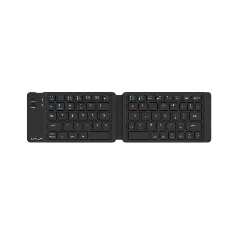 Body Glove Wireless Folding Soft Hinge Bluetooth Keyboard - Black - Black