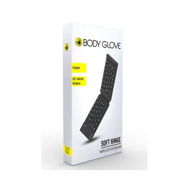 Body Glove Wireless Folding Soft Hinge Bluetooth Keyboard - Black - Black
