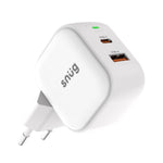 Snug 2 Port USB/Type C Wall Charger 35W - White