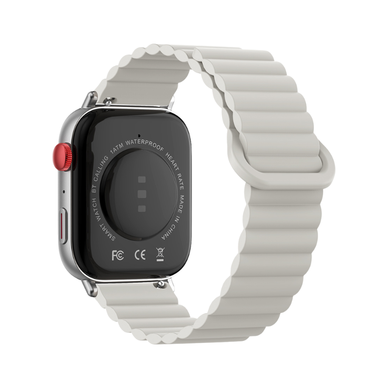 COLMI C8 Max Smart Watch Best Chip Outdoor Waterproof Magnetic Bands - Silver