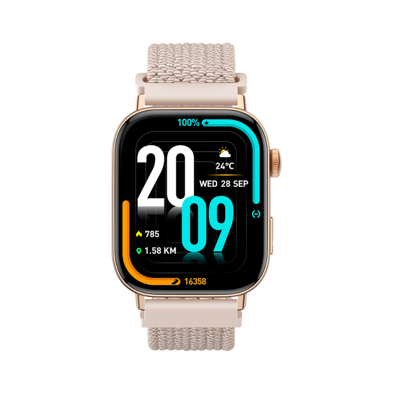 COLMI C8 Max Smart Watch Best Chip Outdoor Waterproof Mesh Bands - Gold