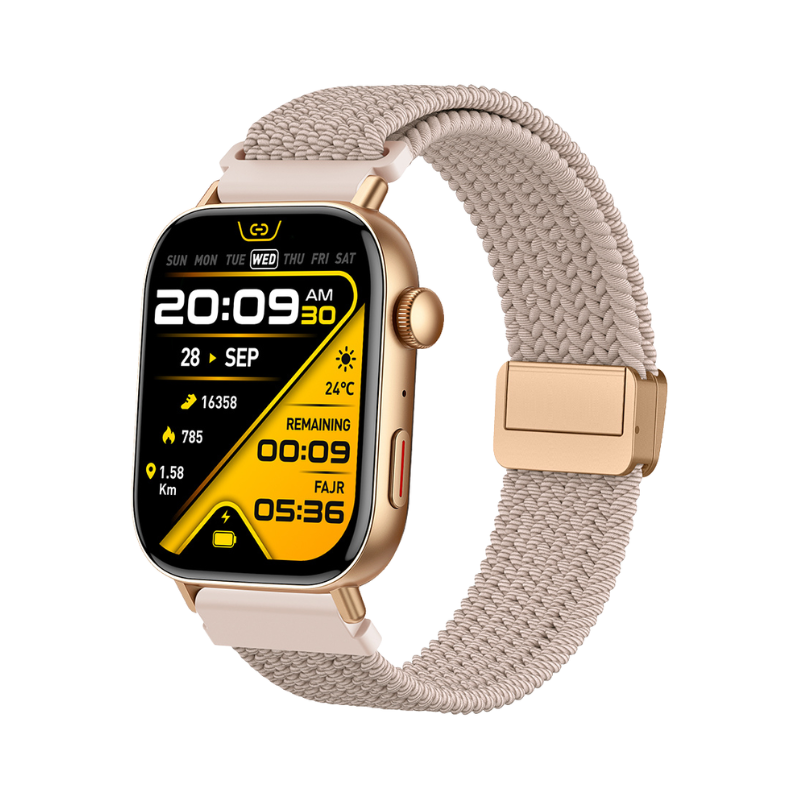 COLMI C8 Max Smart Watch Best Chip Outdoor Waterproof Mesh Bands - Gold