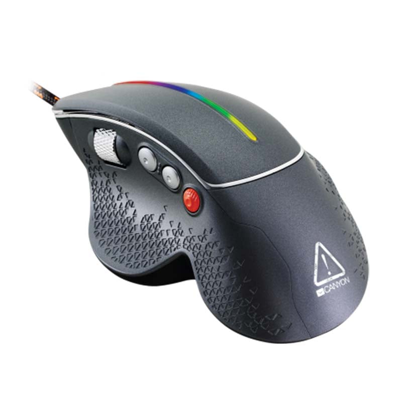 Canyon Apstar Wired High-End Gaming Mouse With RGB Lights - Grey - Grey