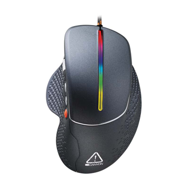Canyon Apstar Wired High-End Gaming Mouse With RGB Lights - Grey - Grey
