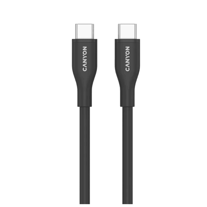 Canyon Cable CC60SC10 Type-C to Type-C 60W 1m Silicon - Black - Black