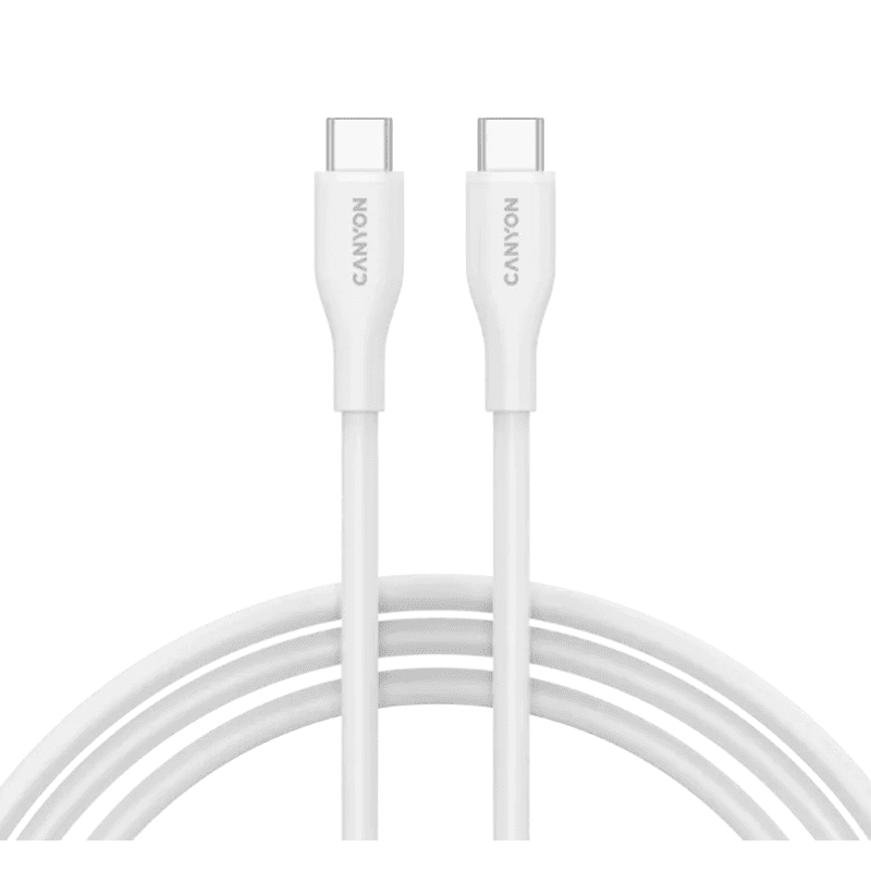 Canyon Cable CC60SC10 Type-C to Type-C 60W 1m Silicon - White - White