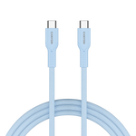 Canyon Cable On Wire 60CL C-C 60W Color Braided 1m - Light Blue - Light Blue - Cables USB
