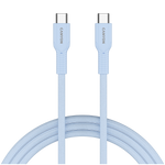 Canyon Cable On Wire 60CL C-C 60W Color Braided 1m - Light Blue - Light Blue - Cables USB