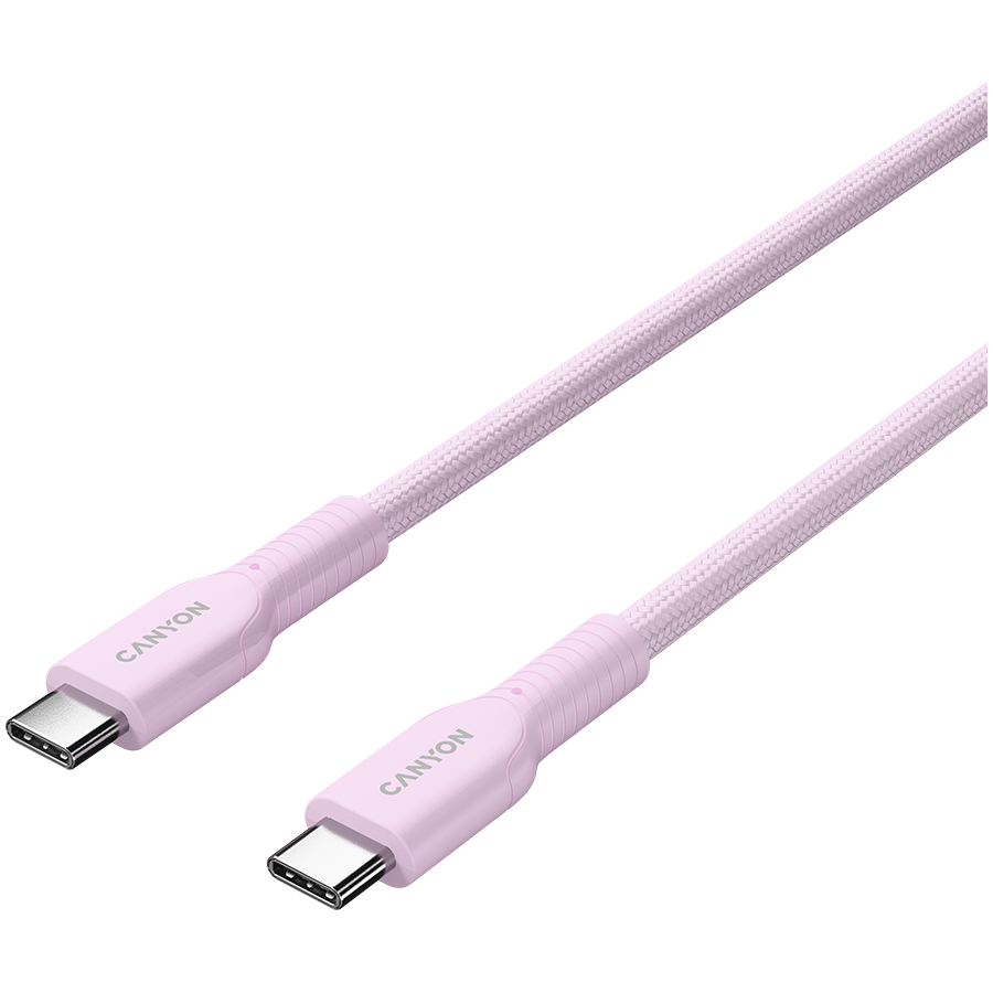 Canyon Cable On Wire 60CL C-C 60W Color Braided 1m - Pink - Pink - Cables USB