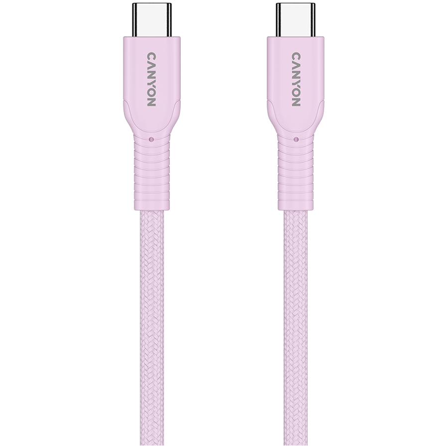 Canyon Cable On Wire 60CL C-C 60W Color Braided 1m - Pink - Pink - Cables USB