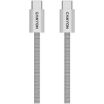 Canyon Cable OnWire 60MG Type-C to Type-C 60W Magnet Braided 1m - Light Grey - Grey