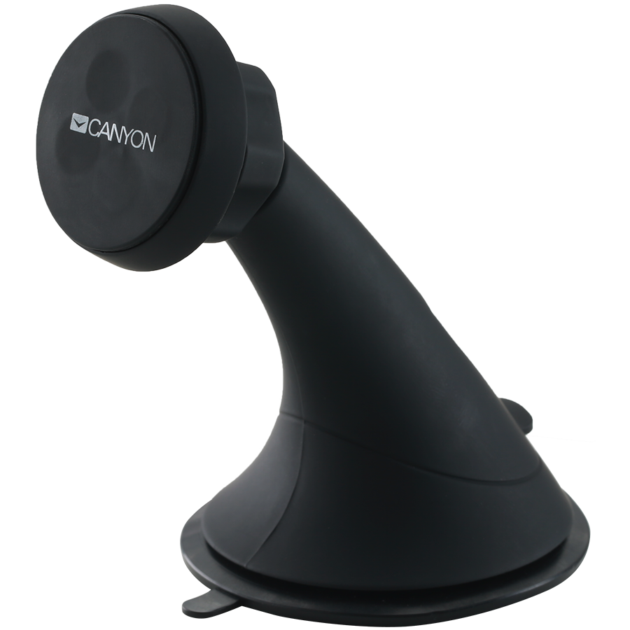 Canyon CH-6 Magnetic Car Holder With 2 Plates- Black - Black