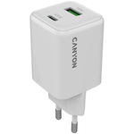 Canyon Charger CU45AC GaN 45W 1xPD 1xQC EU - White - White