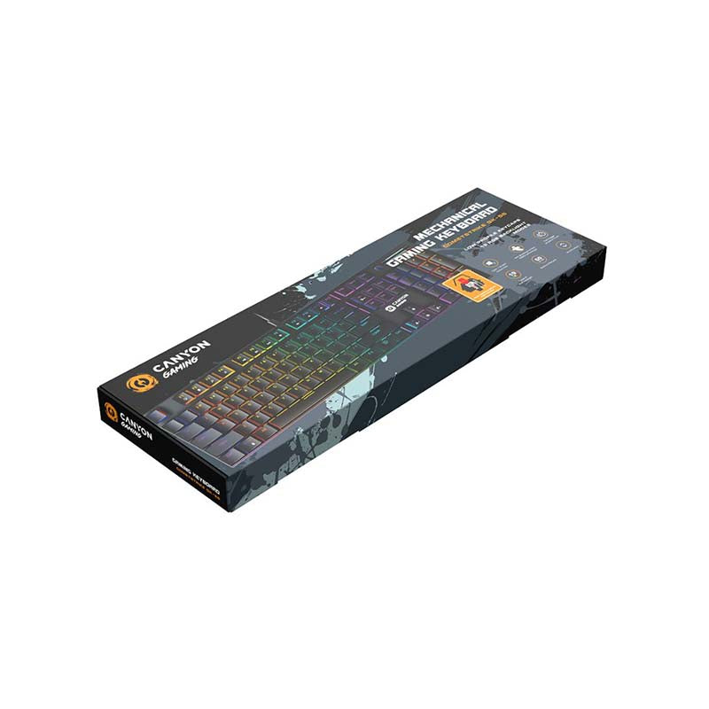 Canyon Cometstrike GK-55 Wired Gaming Keyboard - Black - Black