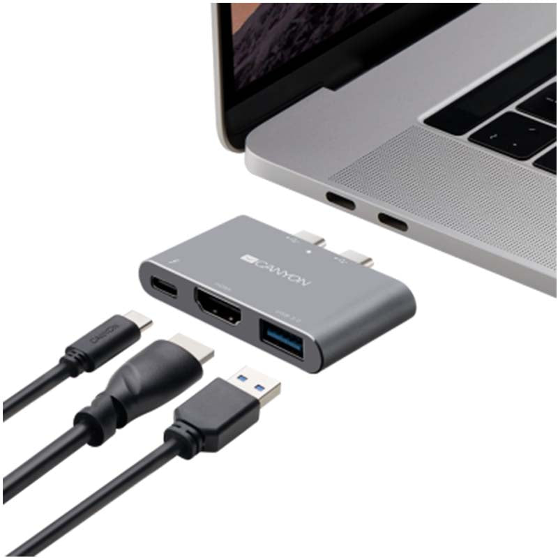 Canyon DS-1 Hub 3 in 1 Thunderbolt 3 Type C - Space Grey