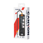 Canyon DS-13 Hub 7-in-1 4k USB C - Transparent / Space Grey - Clear