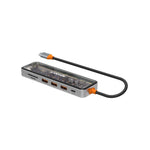 Canyon DS-13 Hub 7-in-1 4k USB C - Transparent / Space Grey - Clear