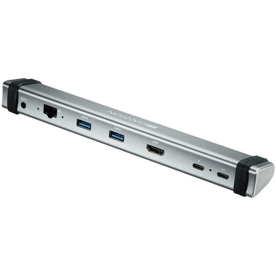 CANYON DS-6 Multiport Docking Station With 7 ports - Space Grey - Silver