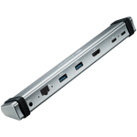 CANYON DS-6 Multiport Docking Station With 7 ports - Space Grey - Silver