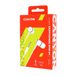 Canyon EPM-01 Wired Earbuds with Mic 1.2m - White - White