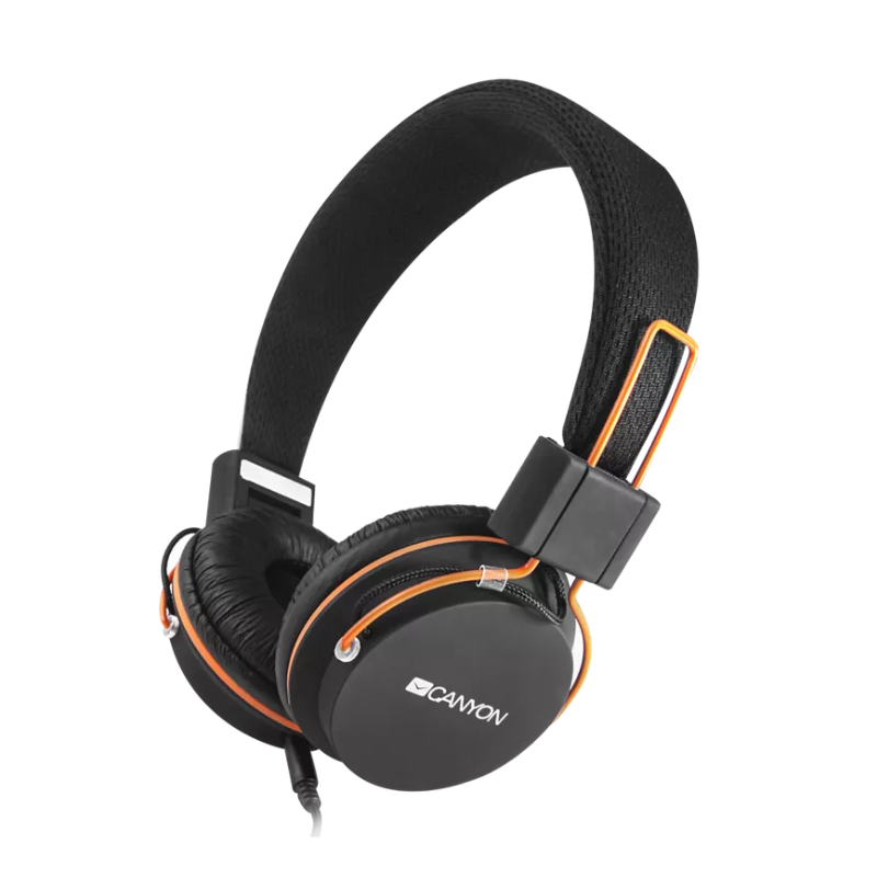 Canyon HP-2 Foldable Headphones - Black - Black